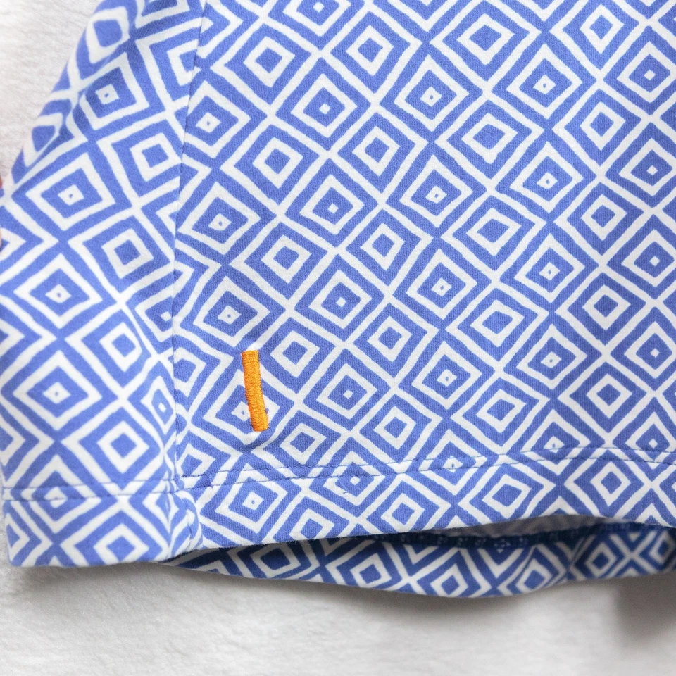 LUCY Geo 印花赛车背心架胸罩迷彩锻炼网球泡菜蓝色 XS — 第 4/4 张图片