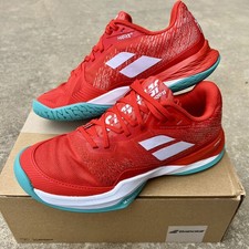 Babolat Women's 8 Jet Mach 3 All Court Tennis Shoes in Fiesta Red