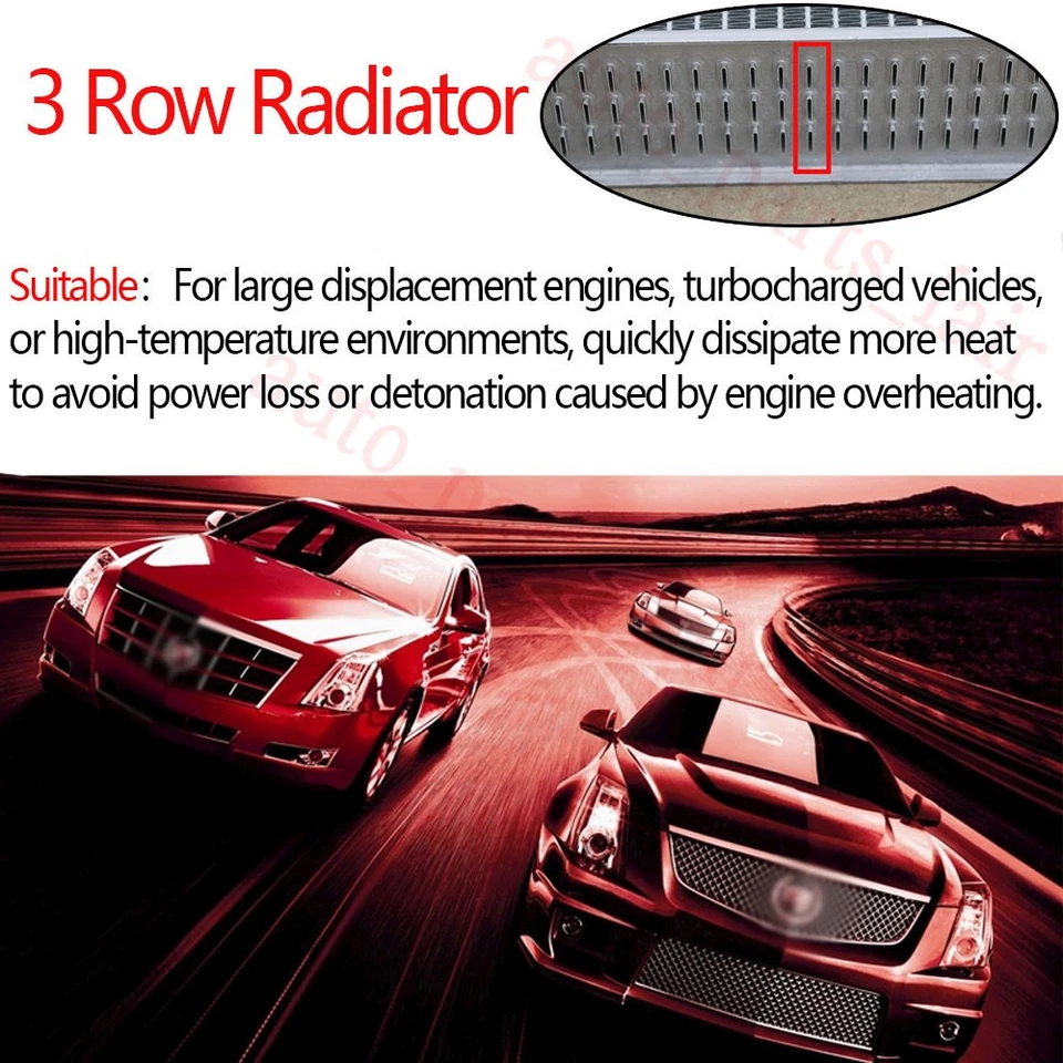 Radiador de aluminio de 3 núcleos para camioneta Ford F1 F2 F3 1942-1952 cabeza plana NUEVO Foto 4 de 4