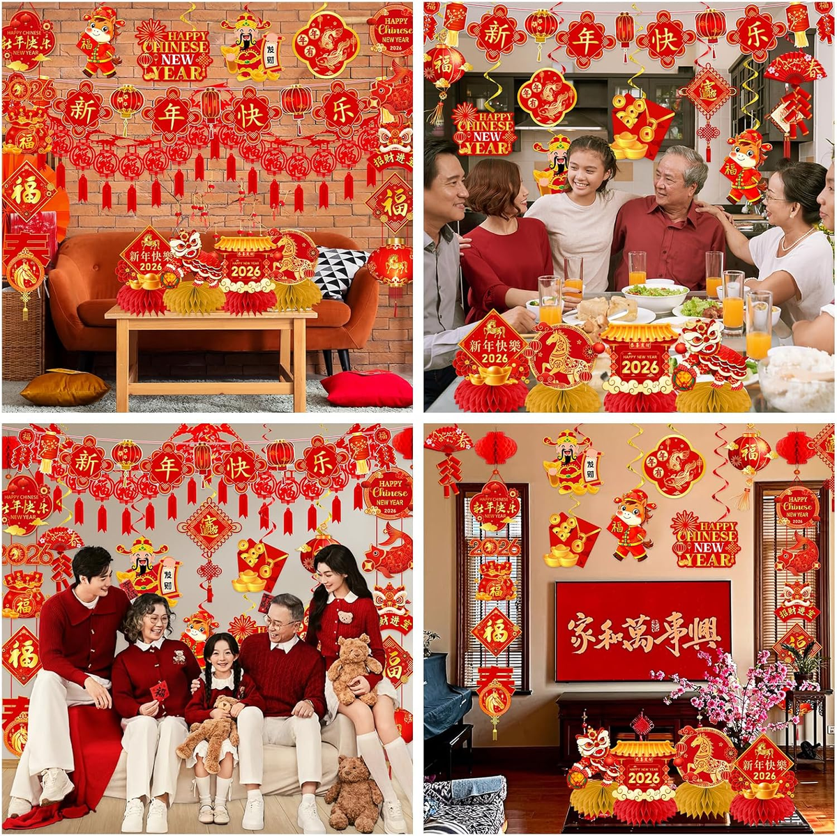 Chinese New Year Decorations 2026, Lunar New Year Decor Kit