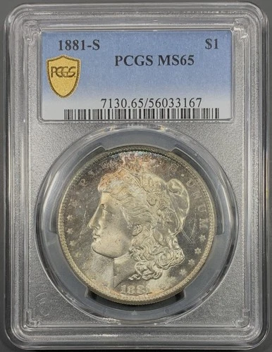 1881-S PCGS MS65 Morgan Silver Dollar $1 - Flashy Proof Like