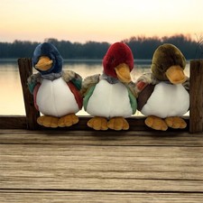 Plush Mallard Duck Stuffed Animal - lot of 3 Different EUC Colorful Clean Rare