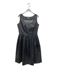 PRADA/ (Prada) Sleeveless Gathered Dress Gray Size: 42