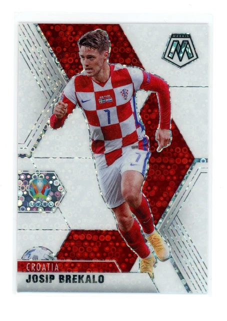 2021 Panini Mosaic White Circles /25 Prizm UEFA Euro Josip Brekalo Croatia /25
