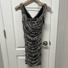 Express Snake Print/Sequin Bodycon dress Size 2 NWT Retail $140