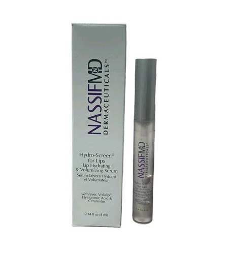 NassifMD Hydro-Screen for Lips Hydrating and Volumizing Serum 0.14oz New Sealed