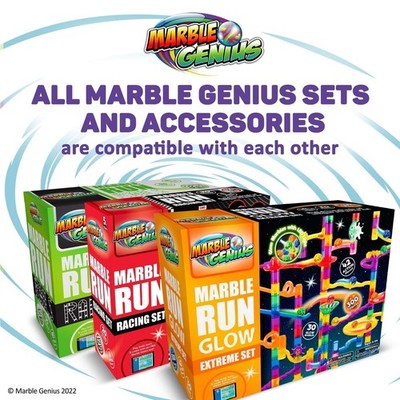 Kit D'extension Marble Genius – 20 Pièces (billes Non Incluses) – Parcours De Billes Lumineux, Rails, Cascades – Dès 3 Ans