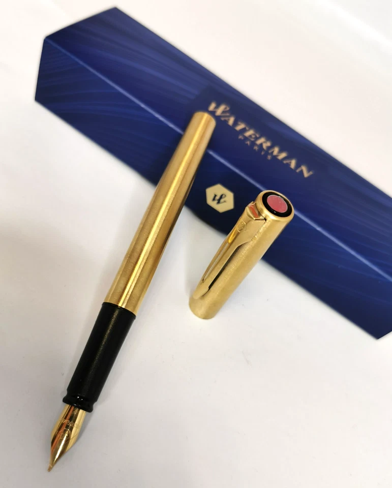 24 Karat Vergoldet Waterman Allure Gradute Füller Füllfederhalter + Gravur - Bild 3 von 4