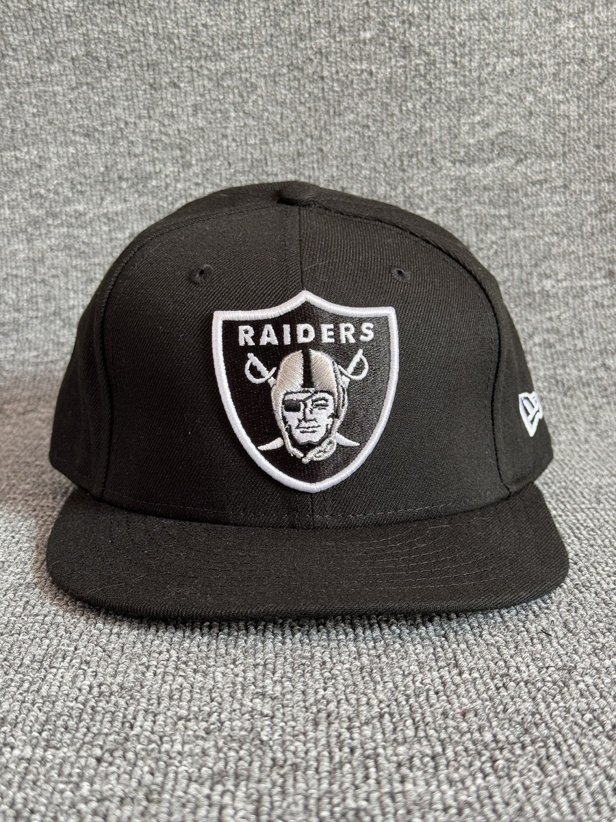 New Era Raiders NFL Snapback Flat Brim Black Hat Cap
