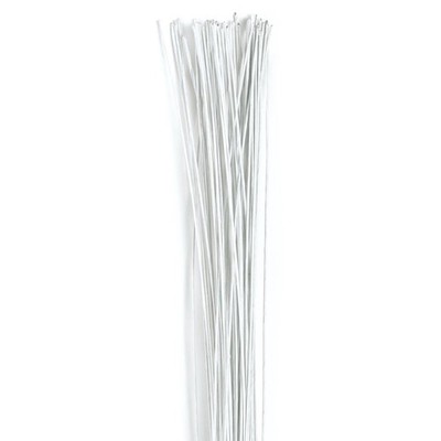 Florist Drahtstiele Basteln Stummel Blumenoase weiß floral 28 Stärke 0,38 mm
