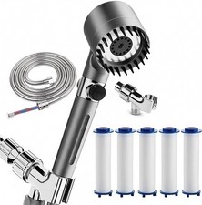 New 5 Filters High Pressure Shower Head With 3 Spray Modes Handheld Shower Head