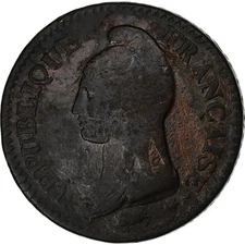 [#1307102] France, Decime, Dupré, AN 7, Paris, Copper, VF, Gadoury:187