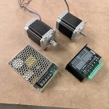 2 stepper motors STEPPERONLINE with motor controller and power supply KIT