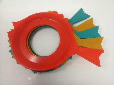 5 Vintage Plate-Mate Fish shape paper plate holders 3 Colors