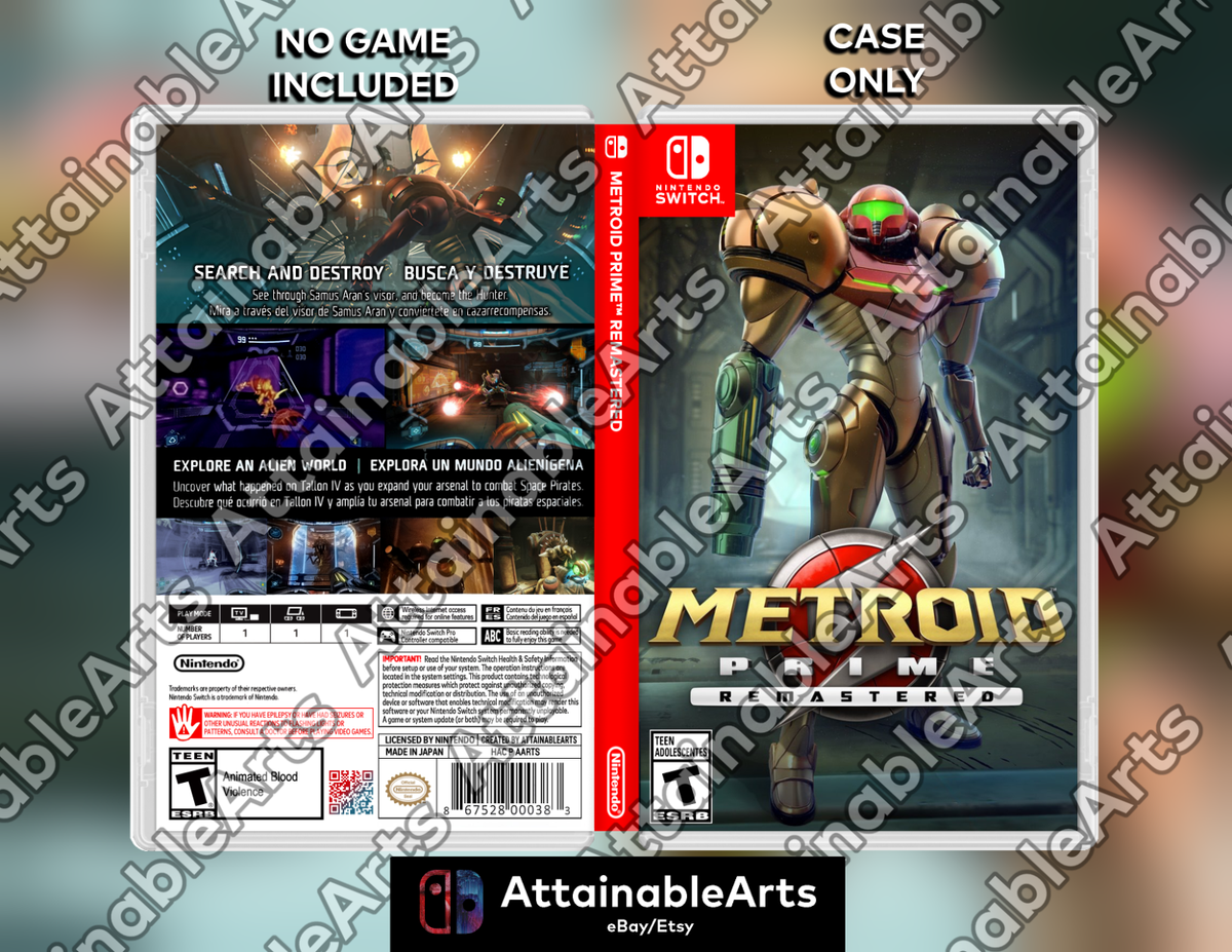 Metroid Prime Remastered Nintendo Switch Boxart Physical Game