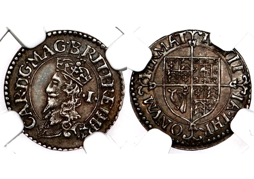 1632 Charles I Great Britain England Briot's First Milled Issue Penny NGC MS62