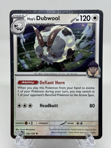Pokémon TCG Hop's Dubwool 136/159 Sv09: Journey Together Holo - Picture 2 of 3