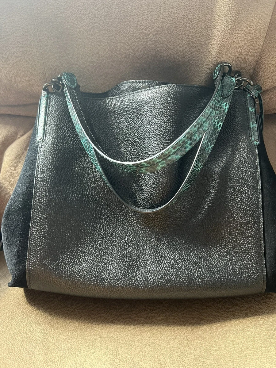 Coach suede store shoulder bag