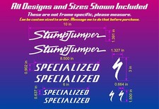 Stumpjumper Classic Vintage Bike Frame Decal Set V2. Lots Of Colors