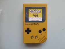modded yellow Nintendo DMG-01 GameBoy W IPS v4 Backlit LCD Screen Game Boy