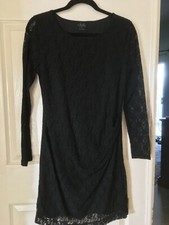 Women's Sofia Black Lace Dress--M