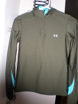 Under Armour LADY GIRL Compression OLIVE GREEN Mock Turtle Neck Shirt Size M | eBay