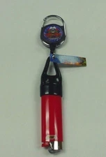 TATTOO SKULL PREMIUM LIGHTER LEASH WHITE RETRACTABLE HOLDER CLIP BIC LIGHTER #2