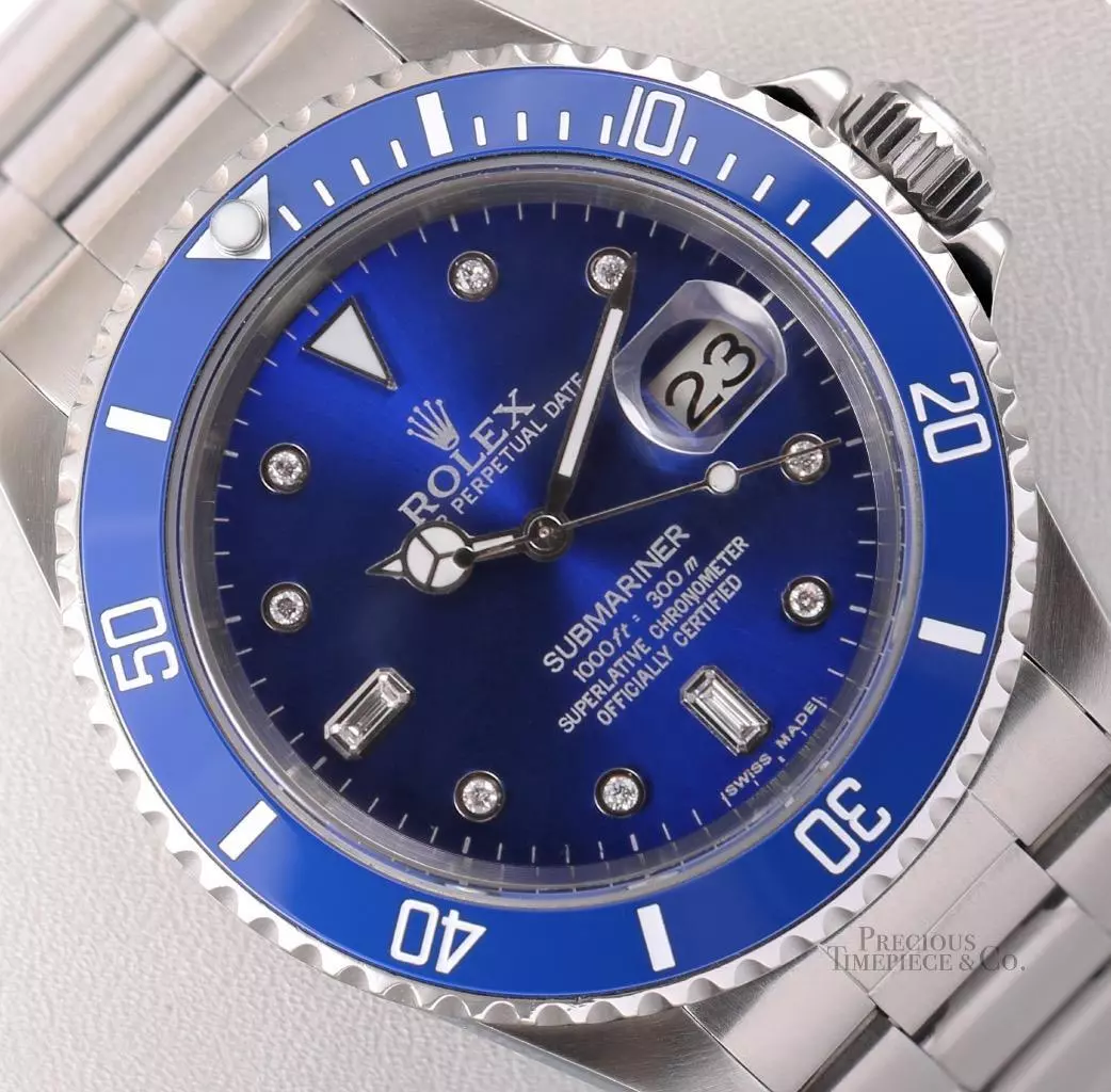 Rolex submariner top blue diamond dial