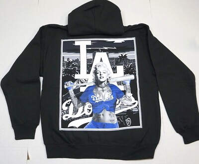 Los Angeles Hoodie Sweatshirt Marilyn Monroe LA Baseball Full Zip