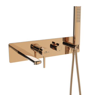 BADLAND Unterputz Set Wannenarmatur POLA Rosegold Verdeckter Einbau Mischer