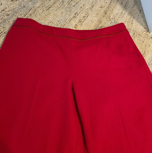 Pantaloni culotte Harve Benard Holtzman taglia 14 rossi foderati misto lana gamba larga 36x20 - Foto 12 di 18