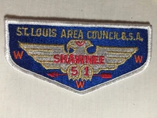 Shawnee OA Lodge 51 S19 Orange Arrow scout stuff back Flap BSA Patch
