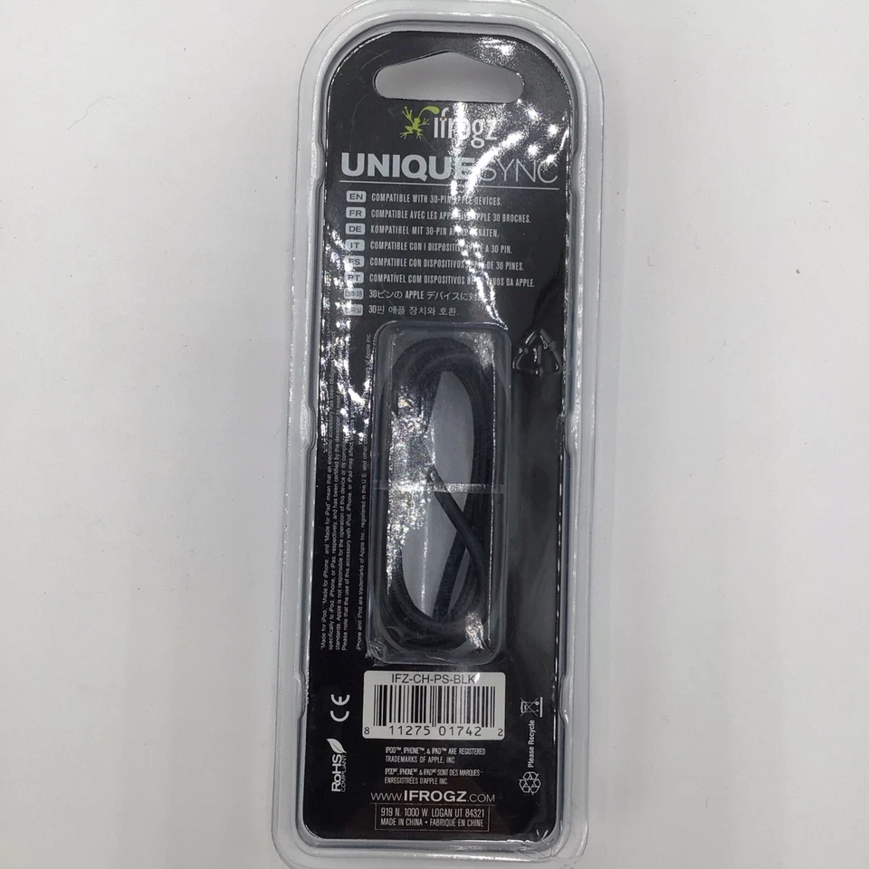 iFrogz UniqueSync USB Cable (Black) Compatible with iPad, iPhone, iPod NEW VTG - Image 4 of 4