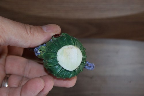 Osteospermum miniature teapot with lid 1990's dollhouse display flowers RARE EUC - Imagen 12 de 12