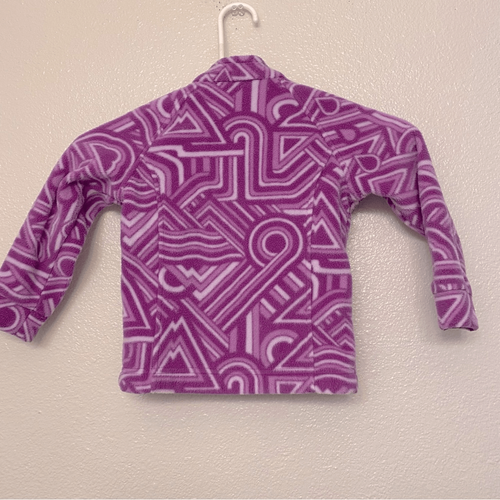 Columbia Girls toddler Benton Springs Sweater fleece zip up jacket purple 3T - Picture 3 of 8