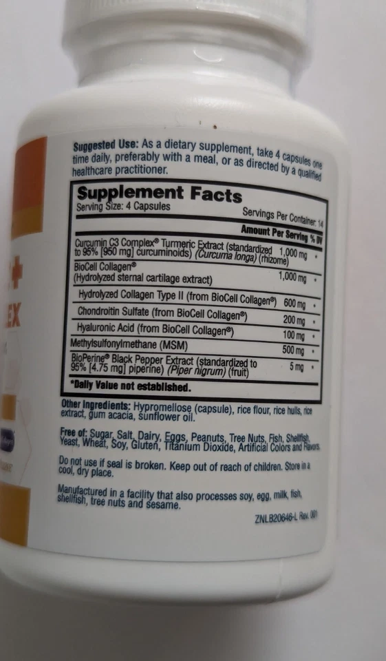 Nature's Lab Curcumina Cúrcuma C3 1000mg + Complejo Articular, 56 Cápsulas Foto 2 de 4