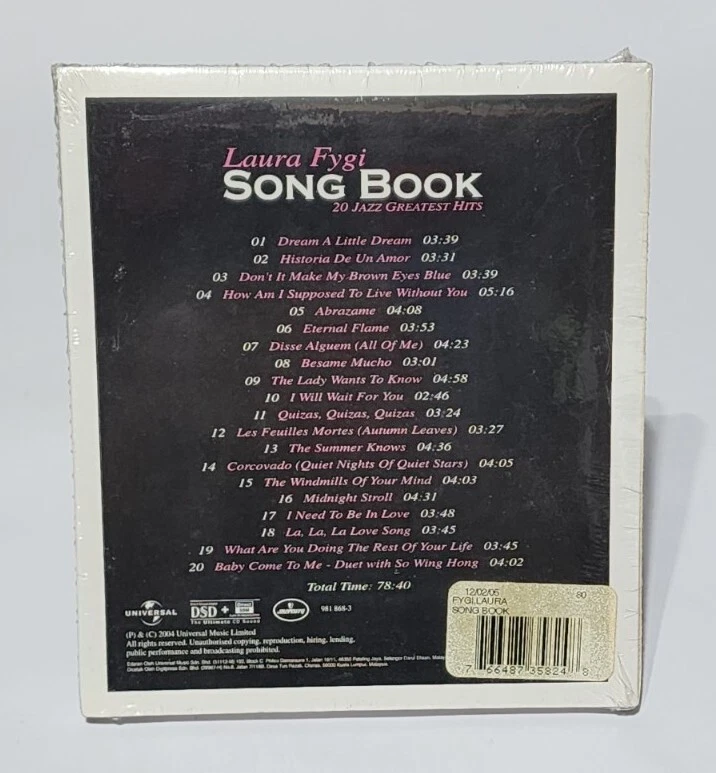SEALED Laura Fygi : Song Book - 20 Jazz Greatest Hits CD (2004) Import NEW - Image 2 of 2
