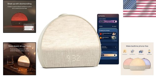 Digital Sunrise Alarm Clock with Sound Machine: Ideal for Restful Sleep Routines - Picture 2 of 8