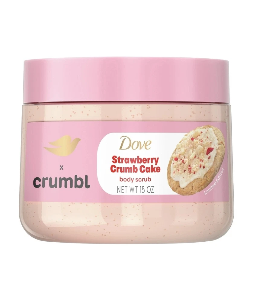 NEW Limited Edition Dove x Crumbl Body Scrub Strawberry Crumb Cake, 15oz - Image 2 of 4
