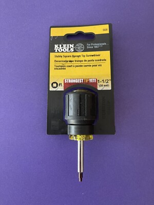 Klein 668 Screwdriver, Shank Length: 1-1/2'' Square # 1, New