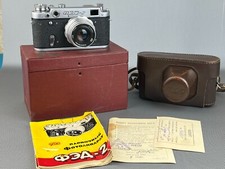 EARLY DARK BLUE SOVIET USSR "FED 2" camera  Industar-26m, f2.8/50, FULL SET 149