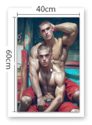 Gay Romance Sexy Schwul Mann Akt Love Boy Art/Leinwand/Kunstdruck/Poster Erotik