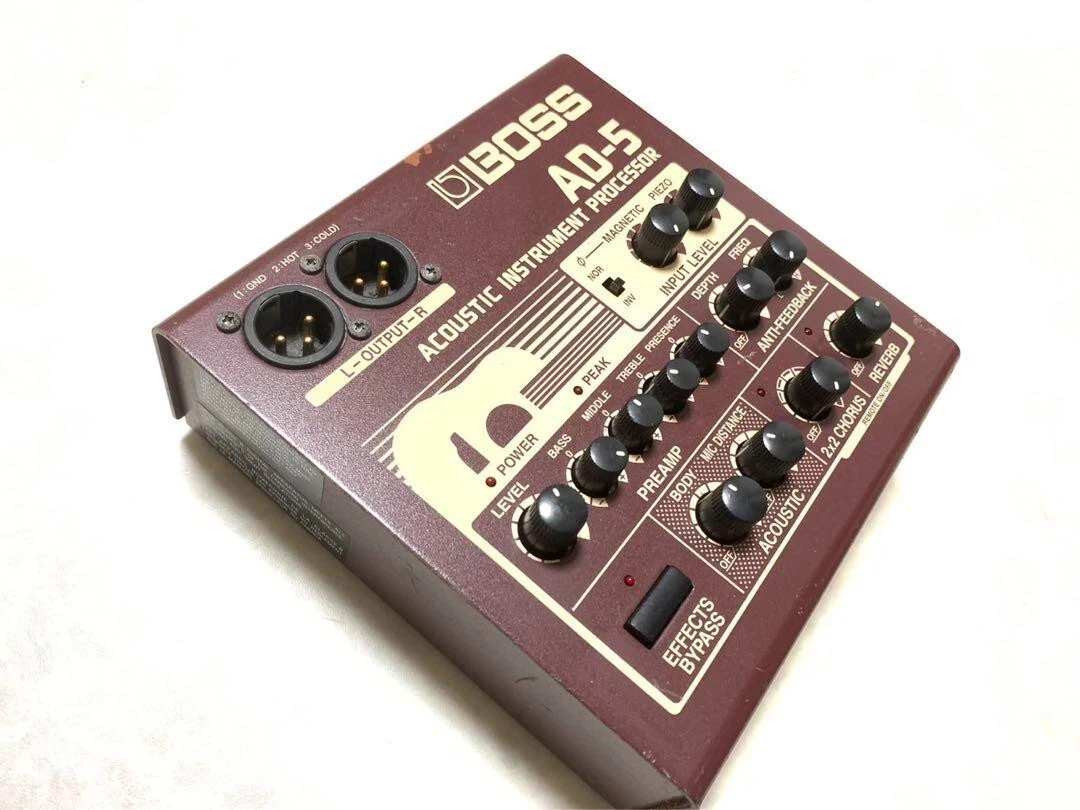 Boss AD-5 Acoustic Guitar Instrument Processor Effect Pedal Tested