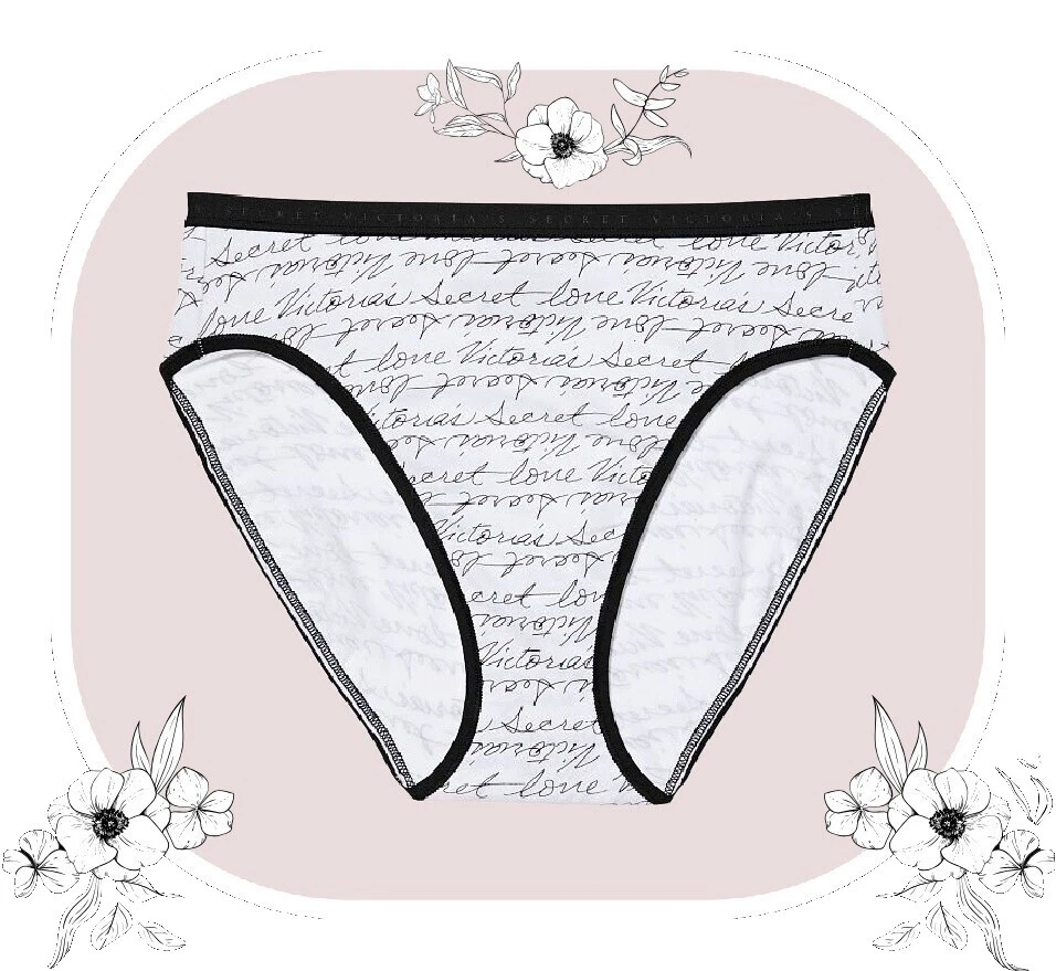 White Geometric Brief Panties for Women