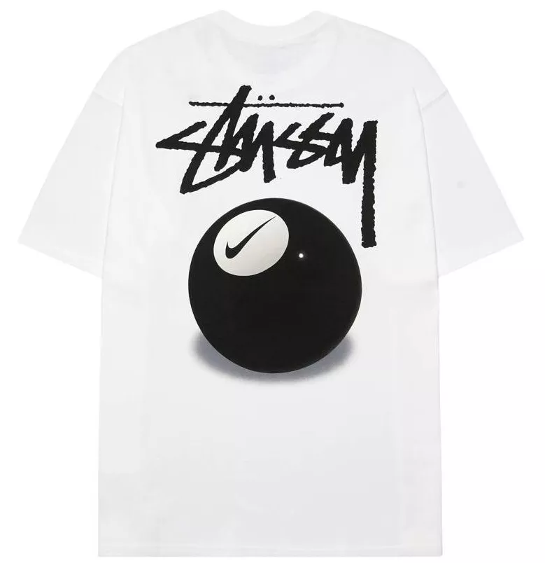 Stussy × Nike SS 8 Ball T-Shirt Tee White Size XS-XXL Brand New