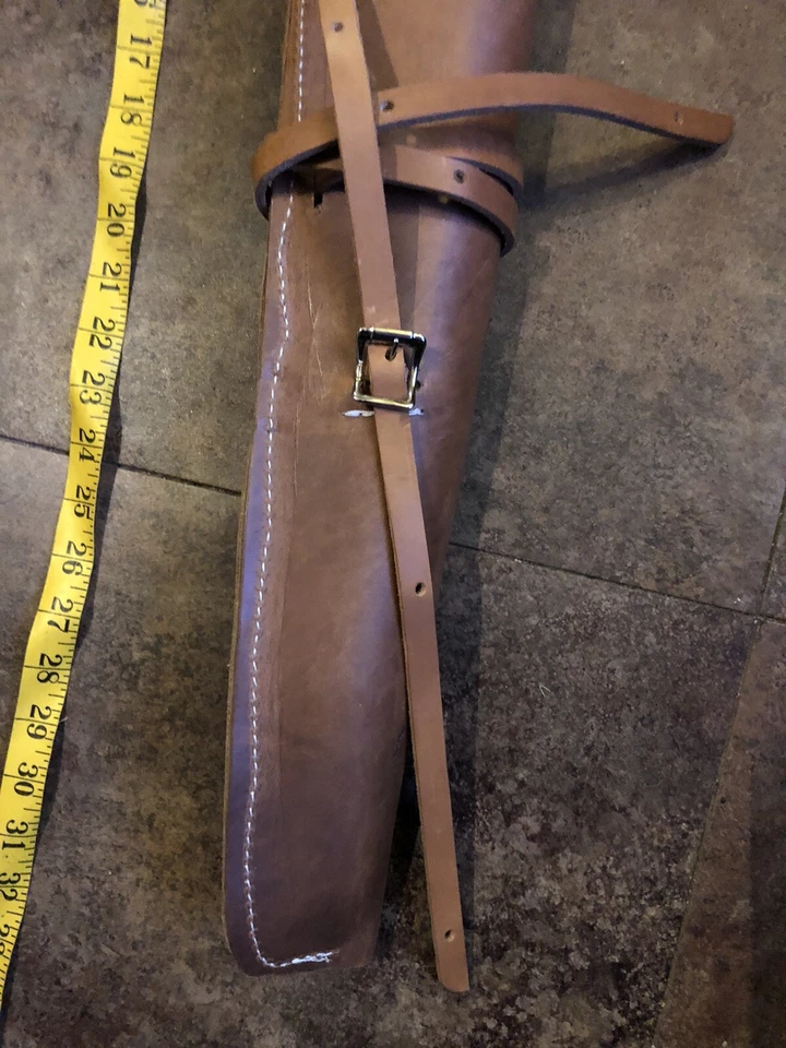 Vaina de rifle de cuero para Winchester palanca acción carabina caballo ATV USADO Foto 2 de 4