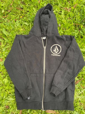 Volcom Mens Small Blac Hoodie zipup Black