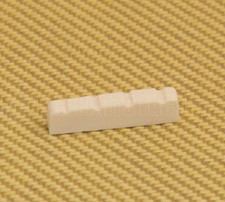BN-BONE4 1 Bleached Bone Slotted Flat Bottom Nut For Bass 