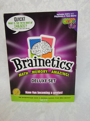 Brainetics Math Memory Amazing Deluxe Set DVD's 1-7 Learning Enhancemet