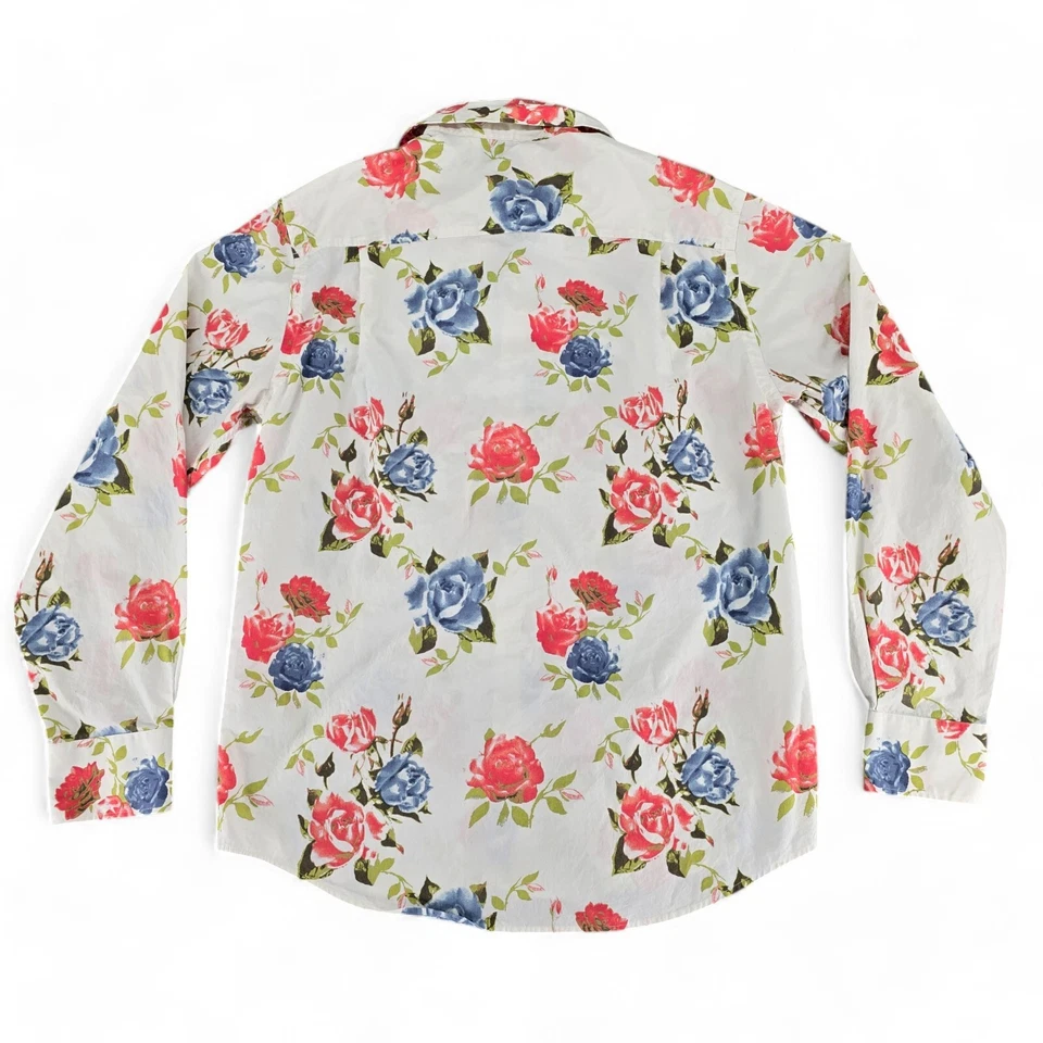 Camisa social masculina Mondo Di Marco grande floral manga longa Preppy - Imagem 2 de 4